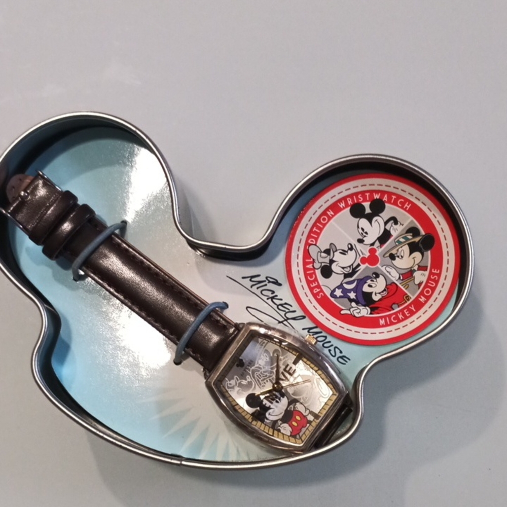 Disney Mickey Mouse Brown and Silver Watch